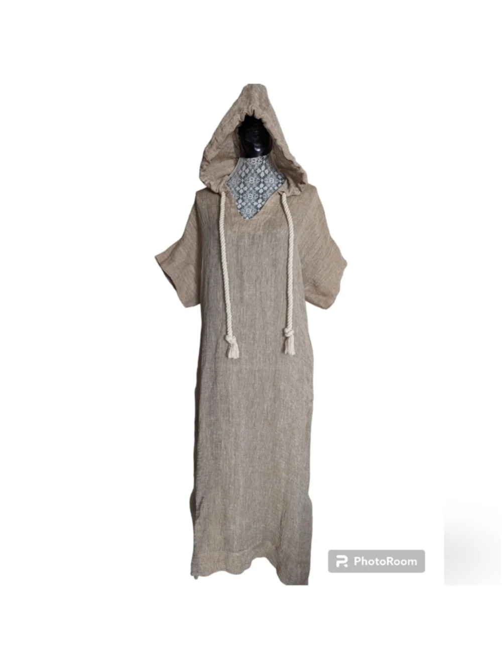HP. LISA Marie Fernandez Hooded Linen-Blend Gauze Kaftan